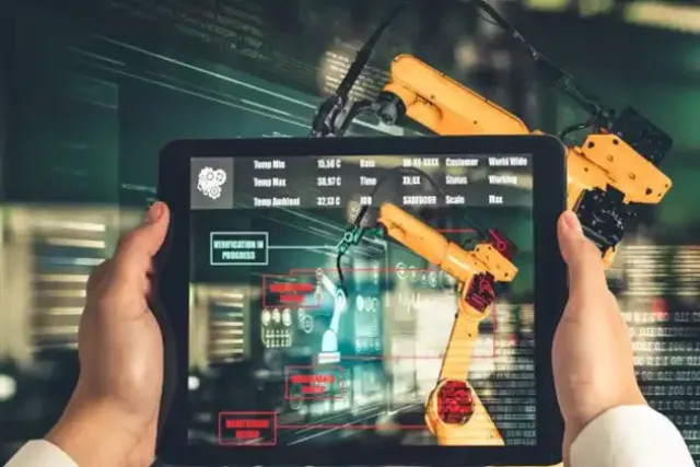 Industry 4.0 data on a tablet